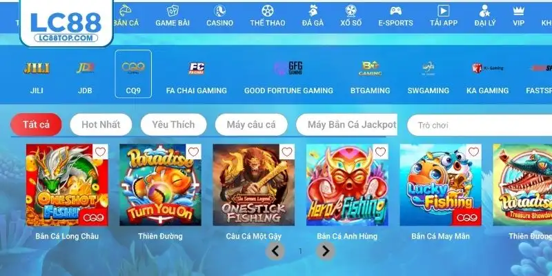 Một số tựa game săn cá khủng tại CQ9