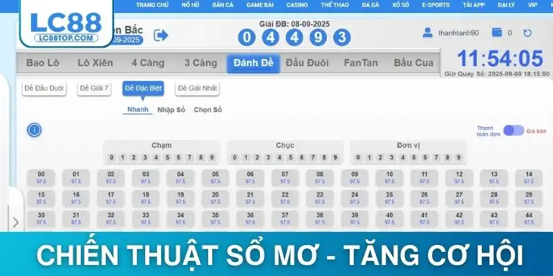 Chiến thuật sổ mơ - Tăng cơ hội thắng nhanh