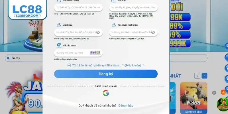 Hướng dẫn tạo tài khoản