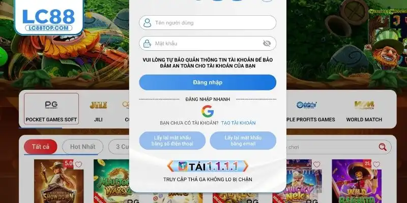 Hướng dẫn truy cập đăng nhập lc88 đơn giản